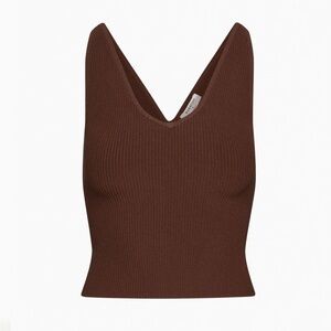 NWT Aritzia Babaton Sculpt Knit V-Neck Tank Top